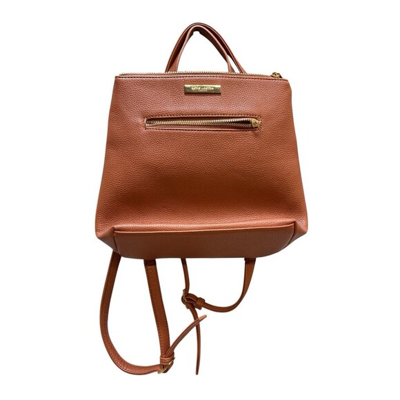 Kate Loxton Brown Backpack Purse bag Adjustable Straps Pebbled Soft Faux Leather - Picture 2 of 5